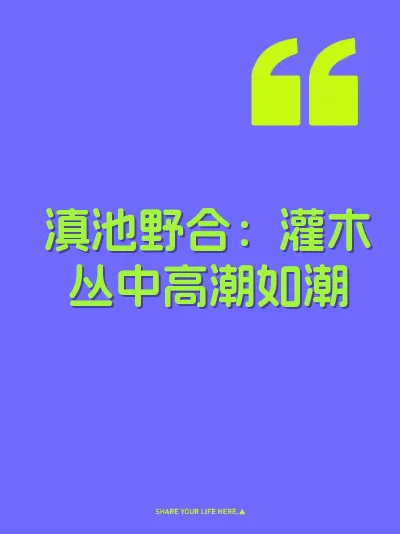 滇池野合：灌木丛中高潮如潮