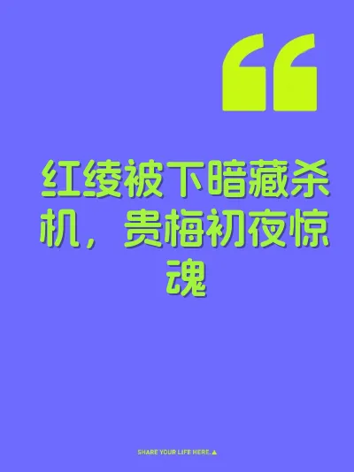 红绫被下暗藏杀机，贵梅初夜惊魂