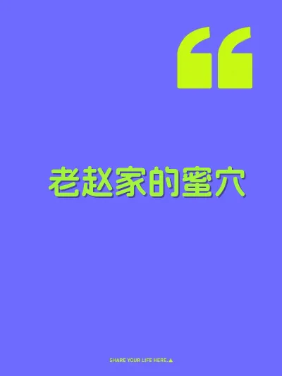 老赵家的蜜穴