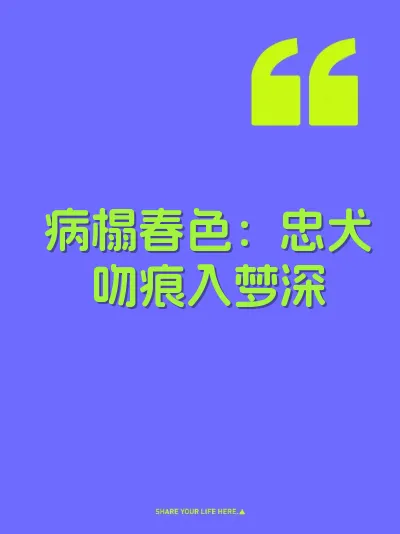 病榻春色：忠犬吻痕入梦深