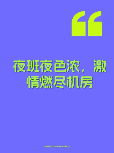 夜班夜色浓，激情燃尽机房