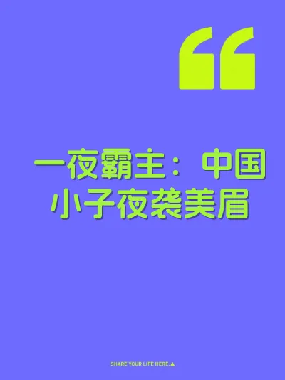 一夜霸主：中国小子夜袭美眉