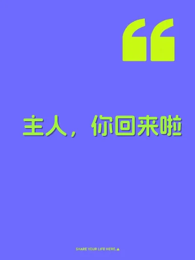 主人，你回来啦
