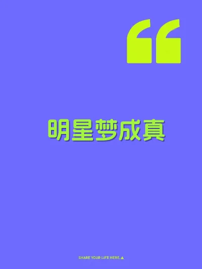 明星梦成真