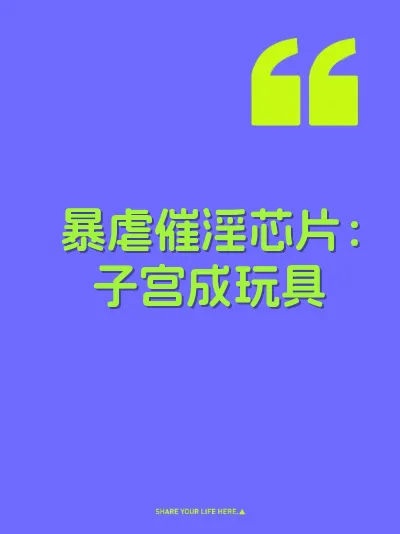 暴虐催淫芯片：子宫成玩具