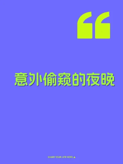 意外偷窥的夜晚
