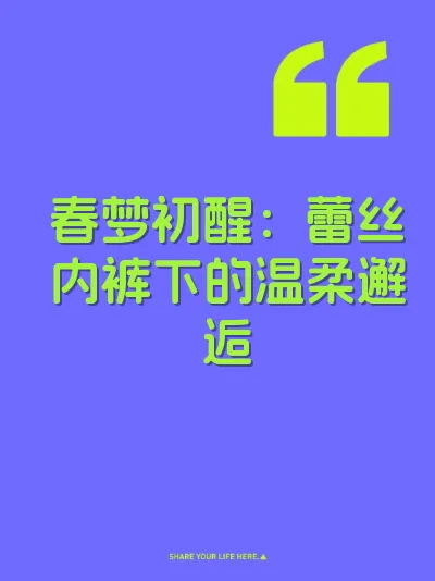 春梦初醒：蕾丝内裤下的温柔邂逅