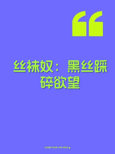 丝袜奴：黑丝踩碎欲望