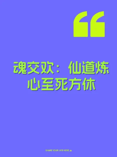 魂交欢：仙道炼心至死方休