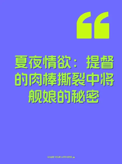 夏夜情欲：提督的肉棒撕裂中将舰娘的秘密