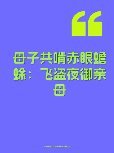 母子共啃赤眼蟾蜍：飞盗夜御亲母