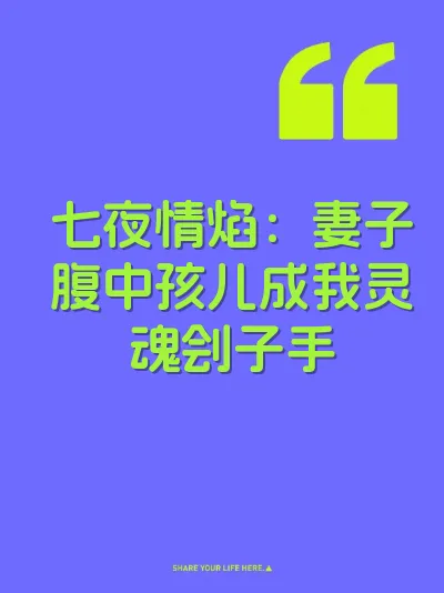 七夜情焰：妻子腹中孩儿成我灵魂刽子手