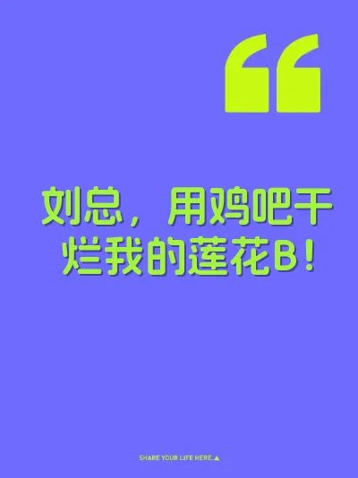 刘总，用鸡吧干烂我的莲花B！