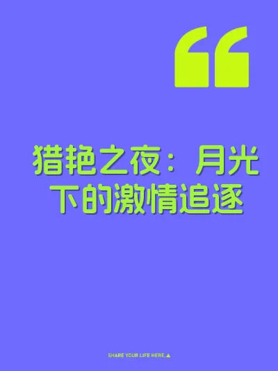 猎艳之夜：月光下的激情追逐