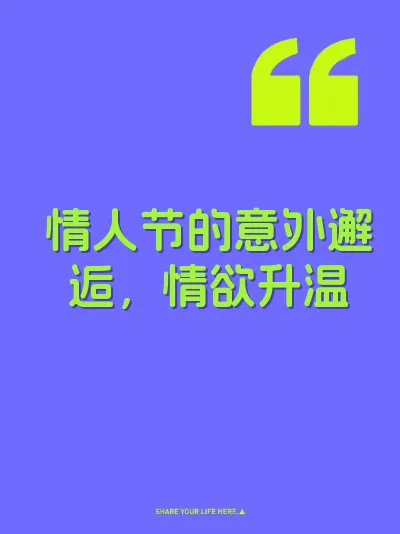 情人节的意外邂逅，情欲升温