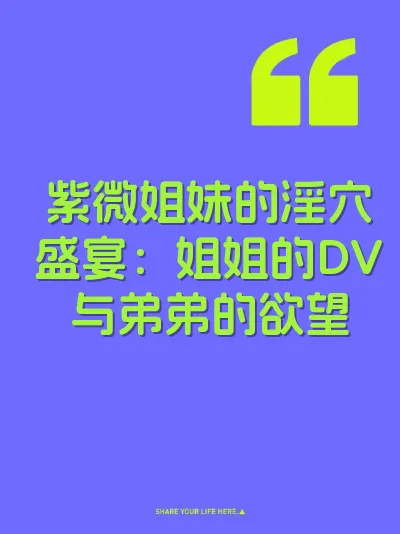 紫微姐妹的淫穴盛宴：姐姐的DV与弟弟的欲望