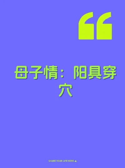 母子情：阳具穿穴