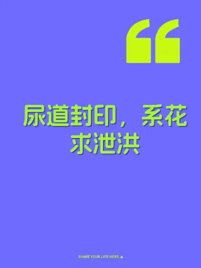 尿道封印，系花求泄洪