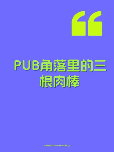PUB角落里的三根肉棒