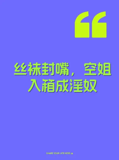 丝袜封嘴，空姐入箱成淫奴